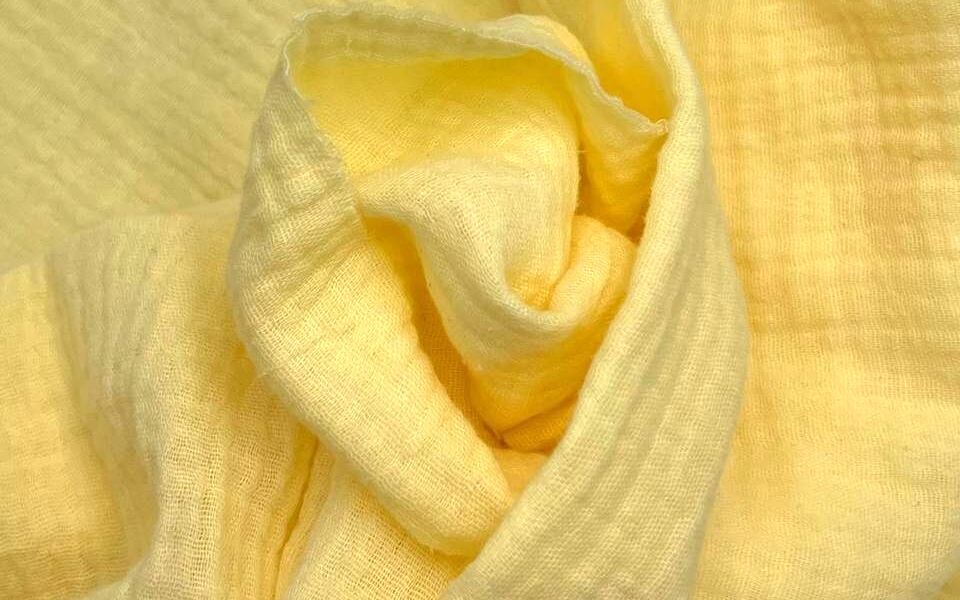 Tkanina Muślin bawełniany double gauze banana