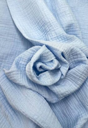Tkanina Muślin bawełniany double gauze baby blue