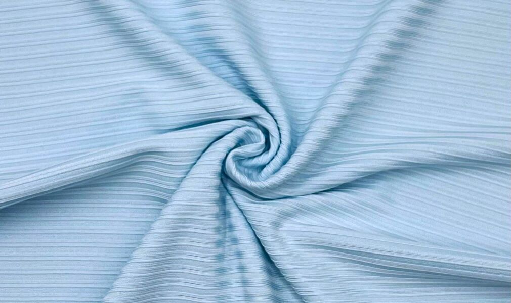 Dzianina prążek baby blue