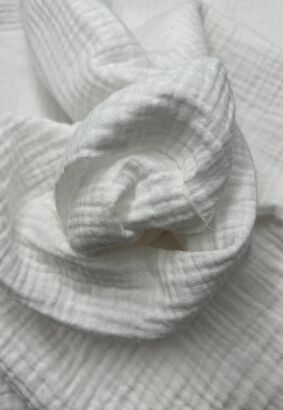 Tkanina Muślin bawełniany double gauze biały
